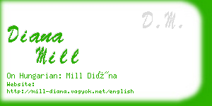 diana mill business card